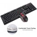HK6500 Portable 2.4GHz Wireless Gaming Keyboard and Mouse Set Suspended Keycap 4-Level DPI Control 10m Wireless Connection (Black)
